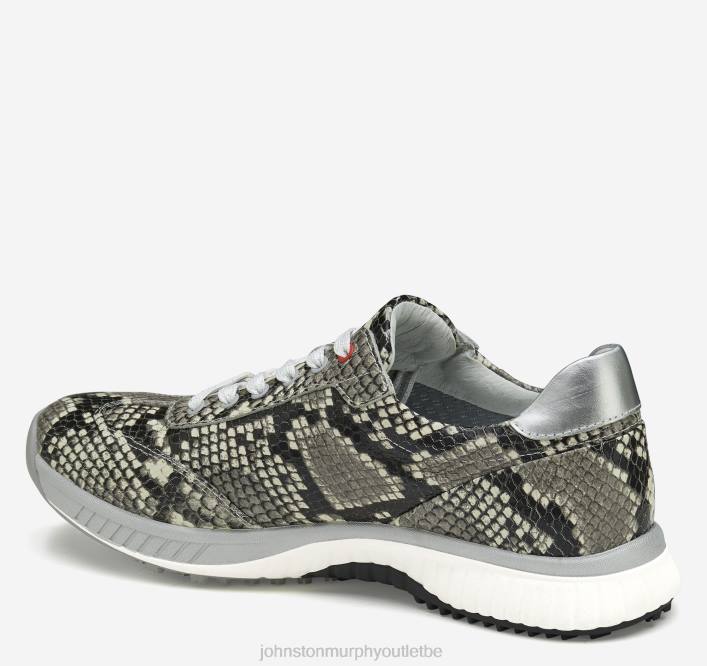 Johnston & Murphy femmes XC4 H2-Luxe Hybride TXRN1253 chaussures cuir de veau imperméable gris embossé serpent