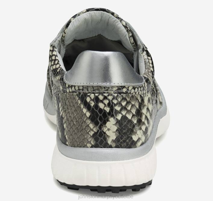 Johnston & Murphy femmes XC4 H2-Luxe Hybride TXRN1253 chaussures cuir de veau imperméable gris embossé serpent
