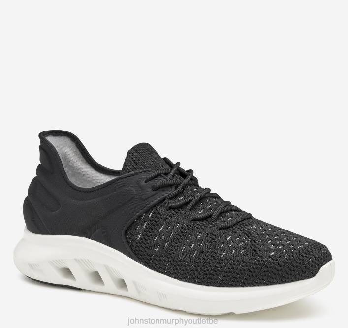 Johnston & Murphy femmes activer le tricot en U TXRN1221 chaussures tricot/nylon noir