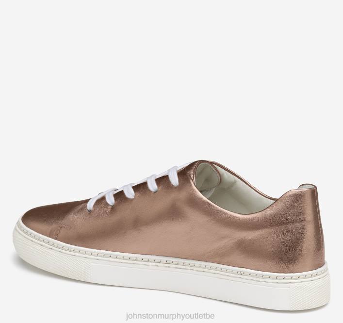 Johnston & Murphy femmes callie de la dentelle aux orteils TXRN1207 chaussures peau de mouton métallisée or rose