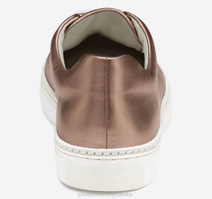 Johnston & Murphy femmes callie de la dentelle aux orteils TXRN1207 chaussures peau de mouton métallisée or rose