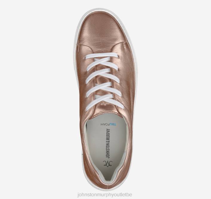 Johnston & Murphy femmes callie de la dentelle aux orteils TXRN1207 chaussures peau de mouton métallisée or rose