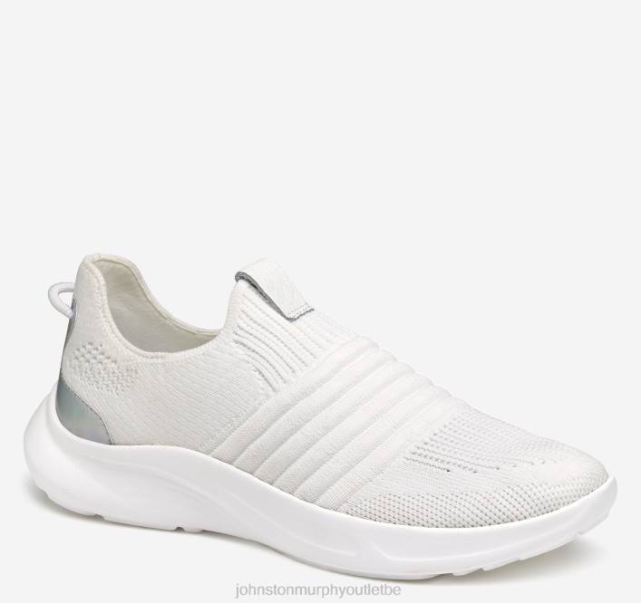 Johnston & Murphy femmes slip-on en tricot escape TXRN1211 chaussures tricot blanc