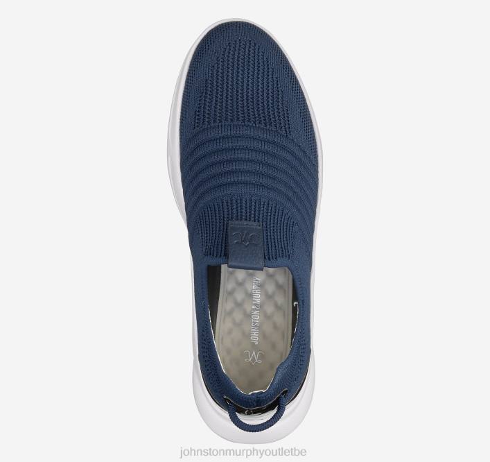 Johnston & Murphy femmes slip-on en tricot escape TXRN1232 chaussures tricot bleu marine