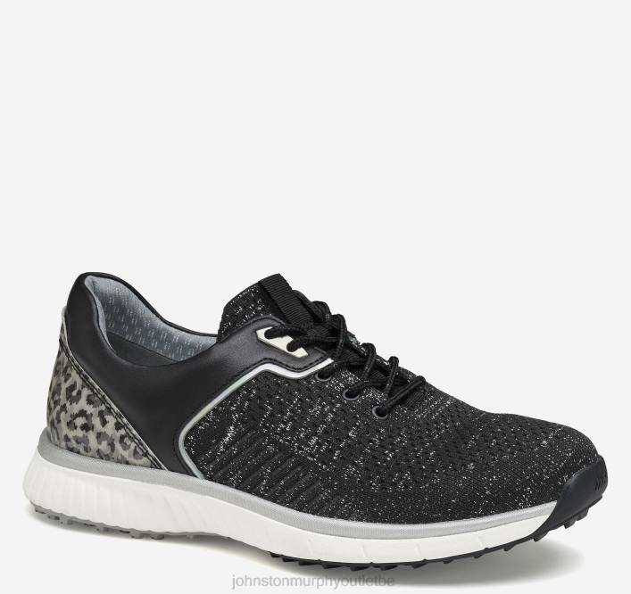 Johnston & Murphy femmes xc4 h2-sport hybride TXRN1244 chaussures tricot imperméable noir/argent