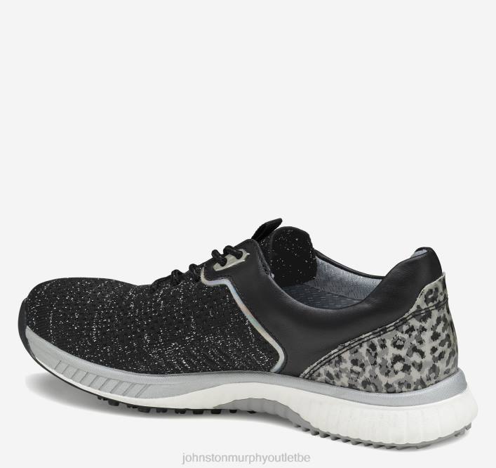 Johnston & Murphy femmes xc4 h2-sport hybride TXRN1244 chaussures tricot imperméable noir/argent
