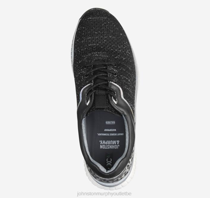 Johnston & Murphy femmes xc4 h2-sport hybride TXRN1244 chaussures tricot imperméable noir/argent