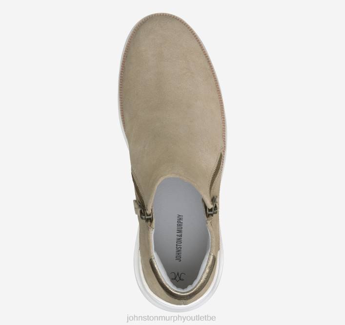 Johnston & Murphy femmes bottines zippées en émeri TXRN1259 chaussures daim sable