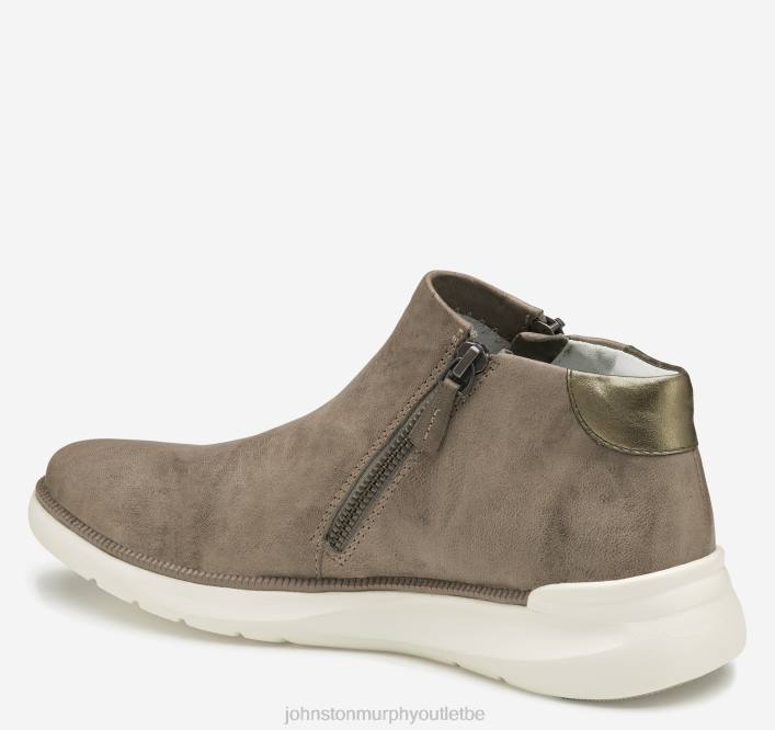 Johnston & Murphy femmes bottines zippées en émeri TXRN1260 chaussures peau de mouton lavée italienne grise