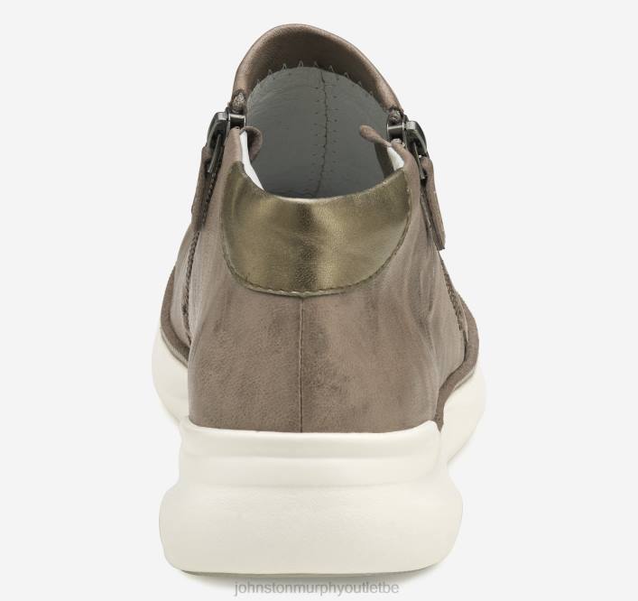 Johnston & Murphy femmes bottines zippées en émeri TXRN1260 chaussures peau de mouton lavée italienne grise