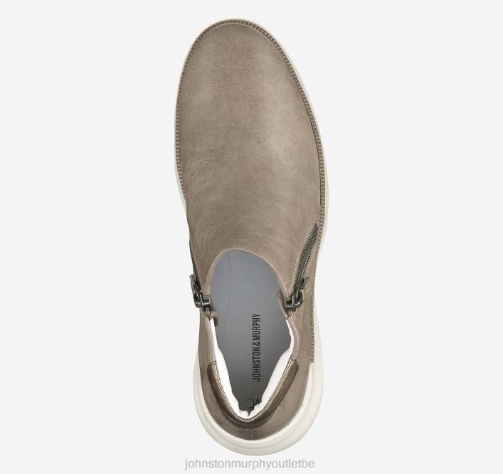 Johnston & Murphy femmes bottines zippées en émeri TXRN1260 chaussures peau de mouton lavée italienne grise