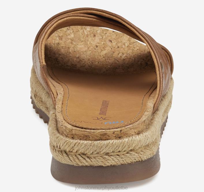 Johnston & Murphy femmes Slide à brides croisées Michelle TXRN1183 chaussures peau de mouton lavée beige