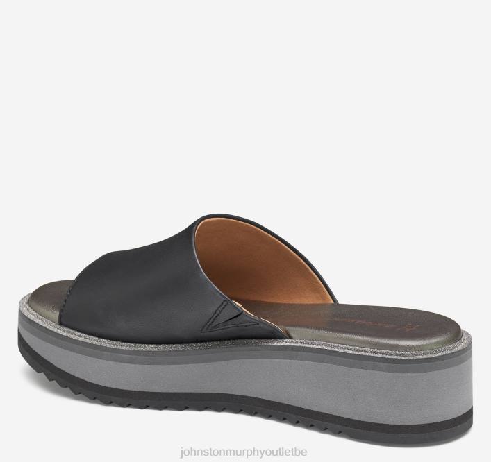 Johnston & Murphy femmes diapositive de grâce TXRN1227 chaussures gant en cuir noir