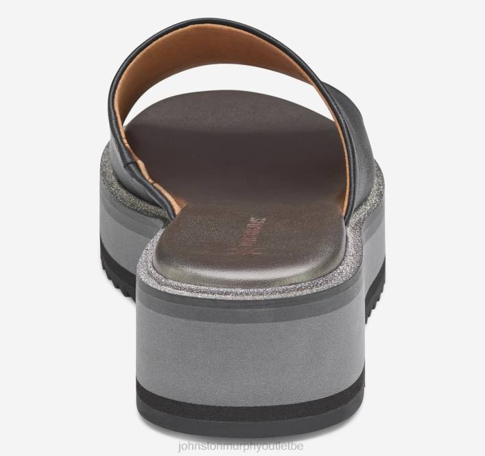 Johnston & Murphy femmes diapositive de grâce TXRN1227 chaussures gant en cuir noir
