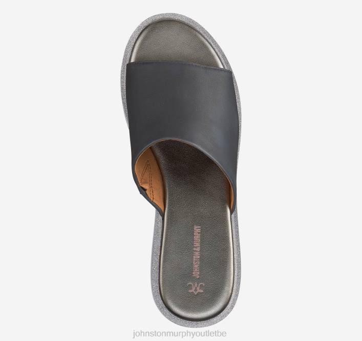 Johnston & Murphy femmes diapositive de grâce TXRN1227 chaussures gant en cuir noir