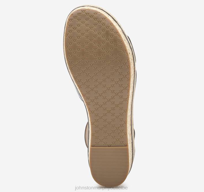 Johnston & Murphy femmes sandale à bandes croisées gigi TXRN1212 chaussures cuir de veau/daim noir