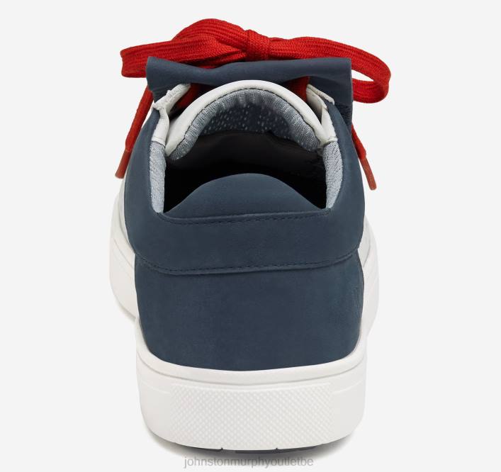 Johnston & Murphy femmes madison perf hybride TXRN1225 chaussures cuir de veau blanc/marine/rouge