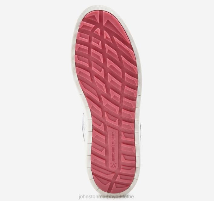Johnston & Murphy femmes madison perf hybride TXRN1226 chaussures cuir de veau métallisé argenté
