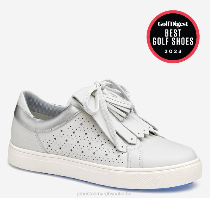 Johnston & Murphy femmes madison perf hybride TXRN1234 chaussures cuir de veau blanc