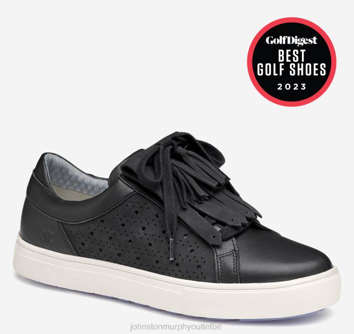 Johnston & Murphy femmes madison perf hybride TXRN1256 chaussures cuir de veau noir