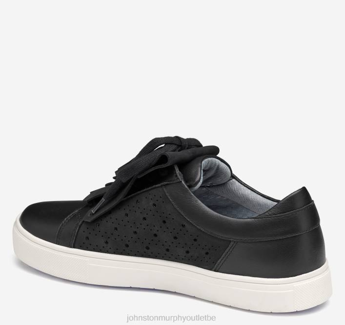 Johnston & Murphy femmes madison perf hybride TXRN1256 chaussures cuir de veau noir