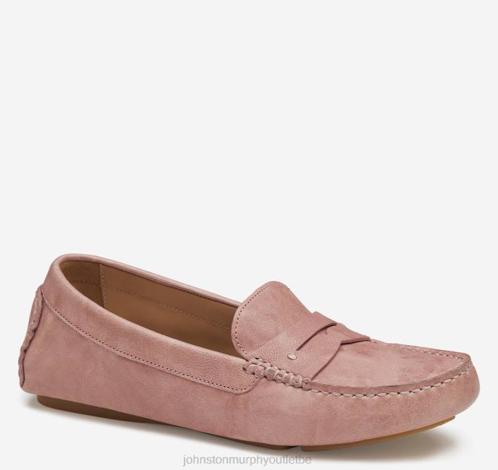 Johnston & Murphy femmes Maggie Penny TXRN1273 chaussures peau de mouton lavée vieux rose