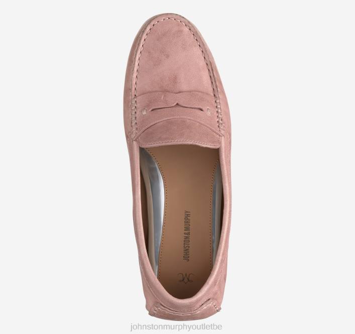 Johnston & Murphy femmes Maggie Penny TXRN1273 chaussures peau de mouton lavée vieux rose