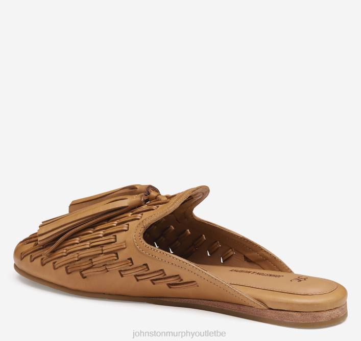 Johnston & Murphy femmes belle slip-on tissé TXRN1265 chaussures cuir de veau beige