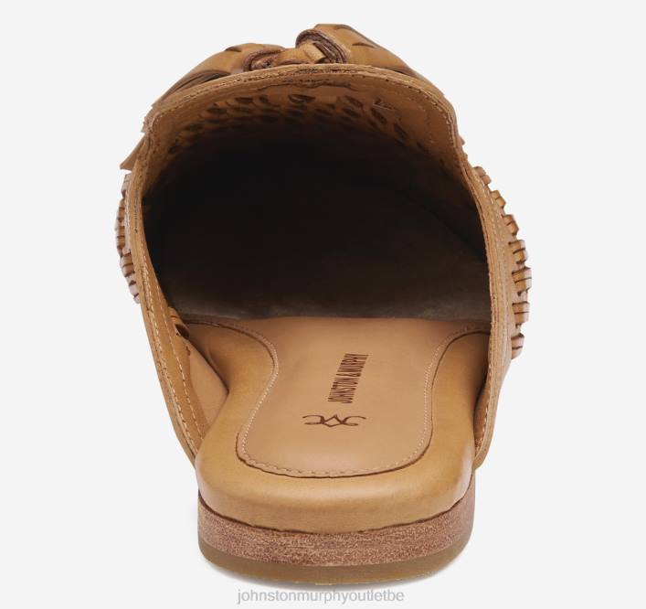 Johnston & Murphy femmes belle slip-on tissé TXRN1265 chaussures cuir de veau beige