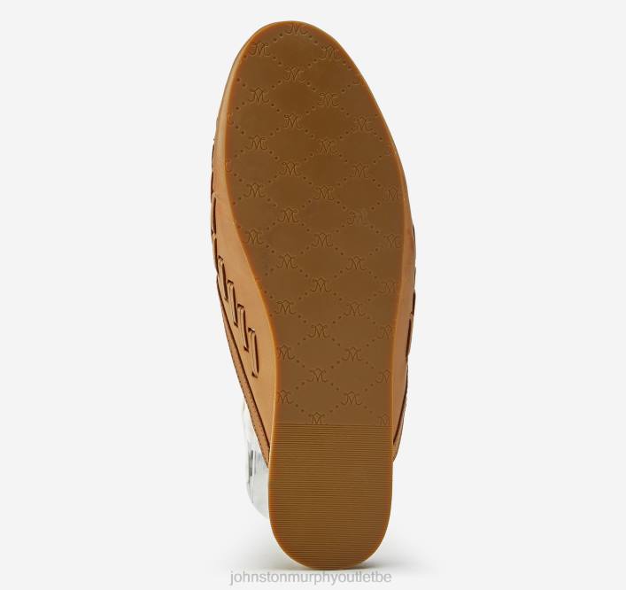 Johnston & Murphy femmes belle slip-on tissé TXRN1265 chaussures cuir de veau beige
