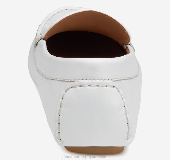 Johnston & Murphy femmes chaîne maggie moc TXRN1201 chaussures cuir de veau blanc