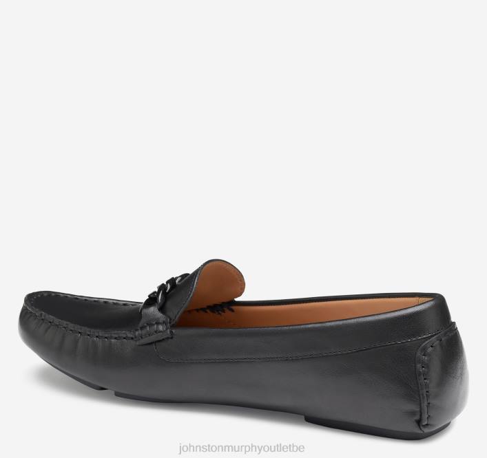 Johnston & Murphy femmes chaîne maggie moc TXRN1216 chaussures cuir de veau noir