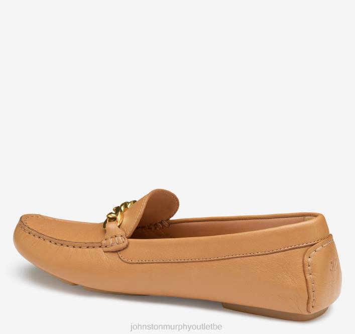 Johnston & Murphy femmes chaîne maggie moc TXRN1247 chaussures cuir de veau beige