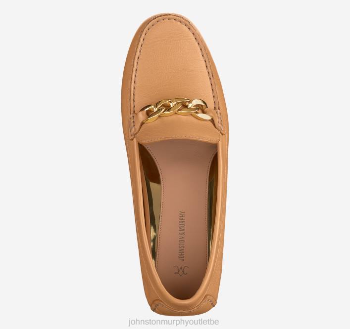 Johnston & Murphy femmes chaîne maggie moc TXRN1247 chaussures cuir de veau beige
