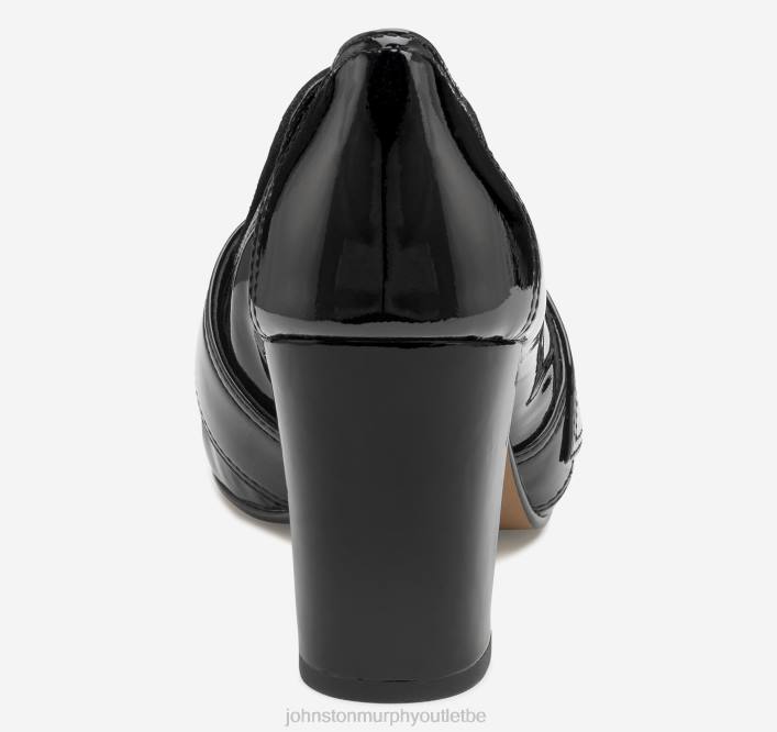 Johnston & Murphy femmes mocassin charlotte TXRN1255 chaussures cuir verni noir/daim de chèvre
