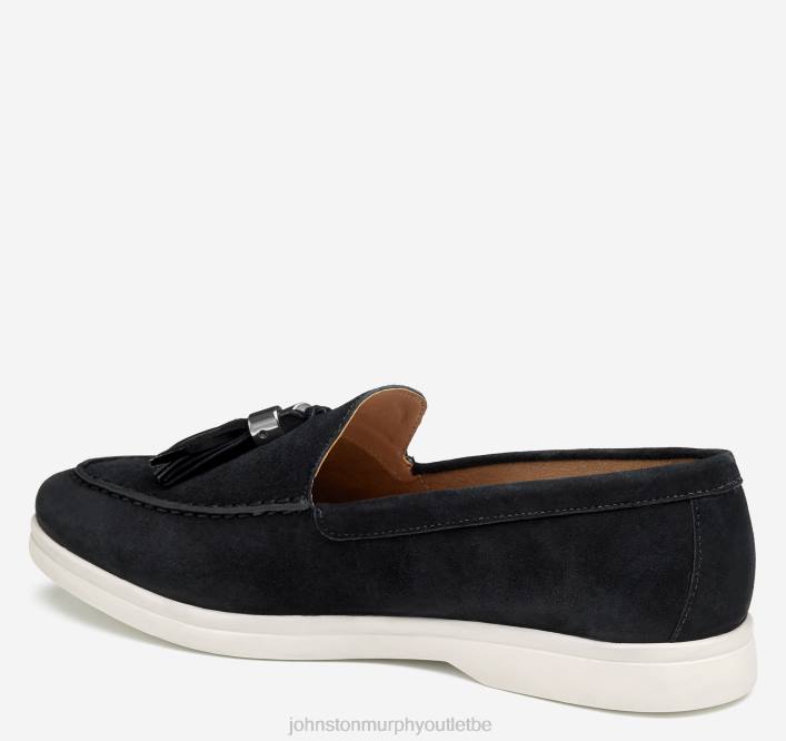Johnston & Murphy femmes mocassins à pampilles darlene TXRN1246 chaussures daim de chevreau noir