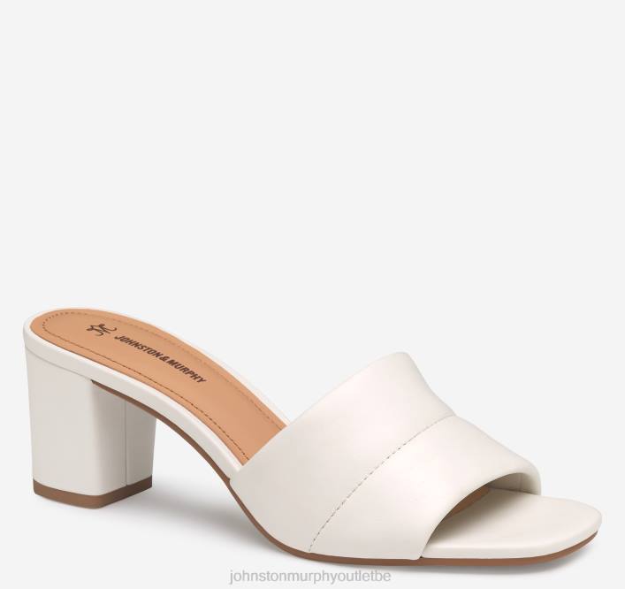 Johnston & Murphy femmes Evelyn glisse TXRN1204 chaussures cuir de gant blanc