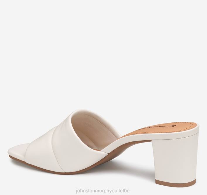 Johnston & Murphy femmes Evelyn glisse TXRN1204 chaussures cuir de gant blanc