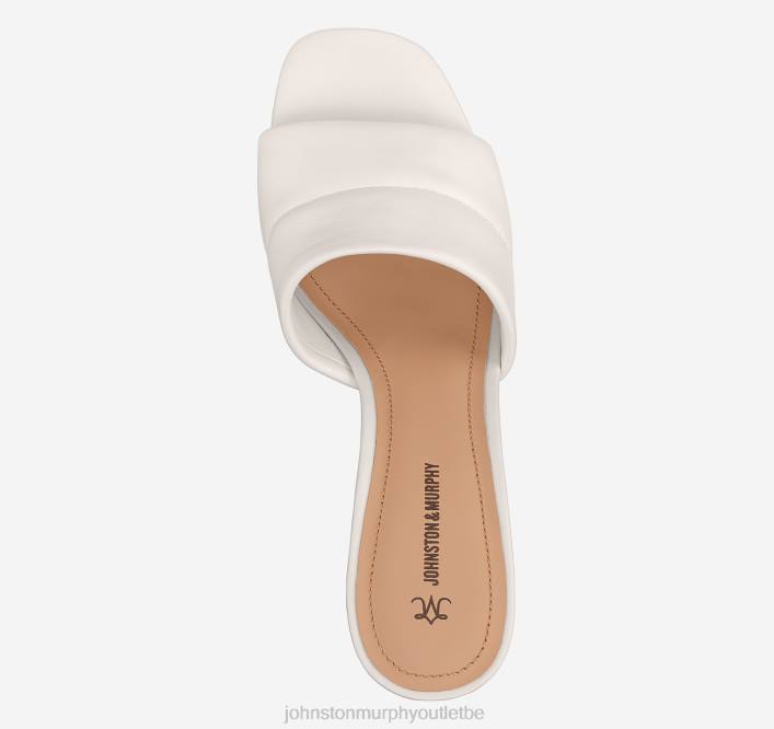 Johnston & Murphy femmes Evelyn glisse TXRN1204 chaussures cuir de gant blanc