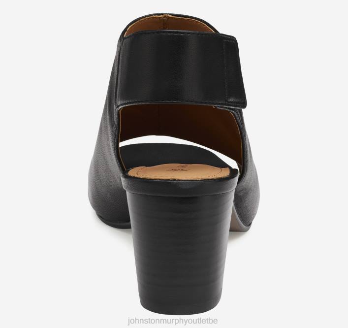 Johnston & Murphy femmes bottines à bout ouvert evelyn TXRN1187 chaussures gant en cuir noir