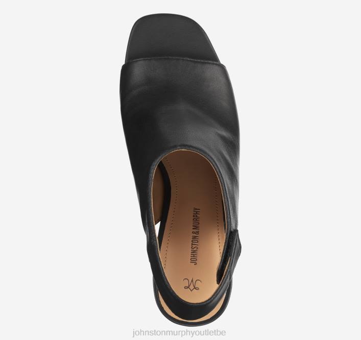 Johnston & Murphy femmes bottines à bout ouvert evelyn TXRN1187 chaussures gant en cuir noir