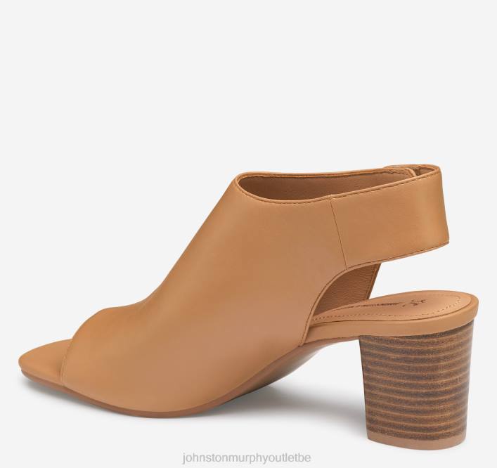 Johnston & Murphy femmes bottines à bout ouvert evelyn TXRN1198 chaussures cuir de gant beige