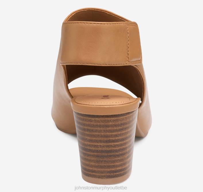 Johnston & Murphy femmes bottines à bout ouvert evelyn TXRN1198 chaussures cuir de gant beige