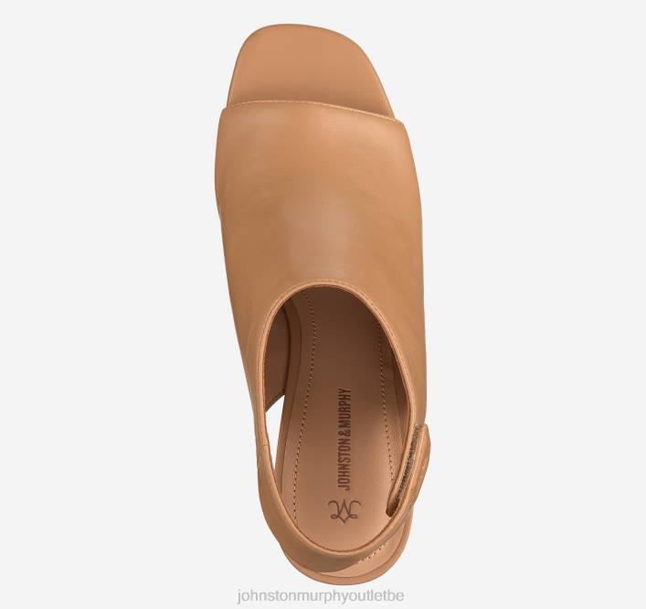 Johnston & Murphy femmes bottines à bout ouvert evelyn TXRN1198 chaussures cuir de gant beige