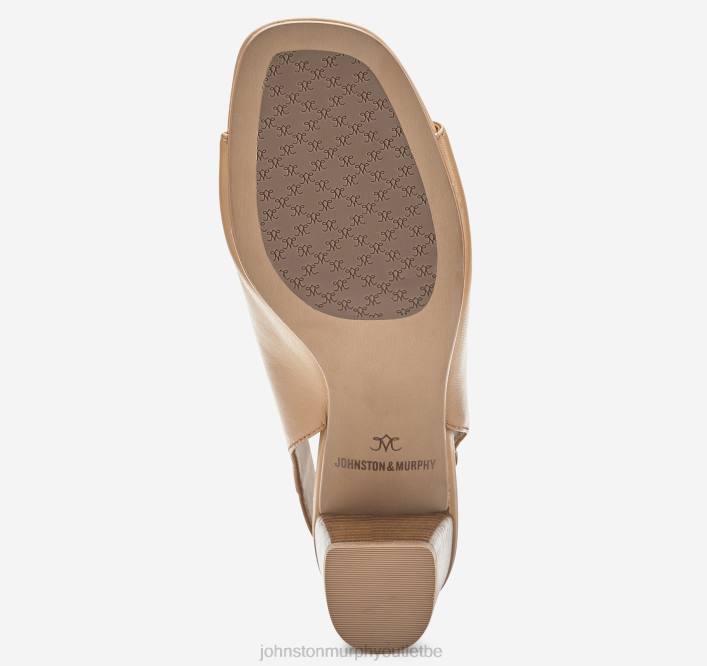 Johnston & Murphy femmes bottines à bout ouvert evelyn TXRN1198 chaussures cuir de gant beige