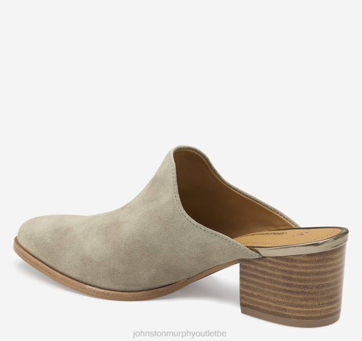 Johnston & Murphy femmes mule trista TXRN1249 chaussures daim italien taupe