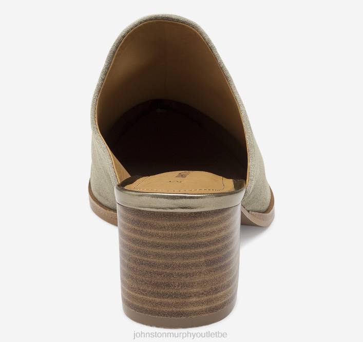 Johnston & Murphy femmes mule trista TXRN1249 chaussures daim italien taupe