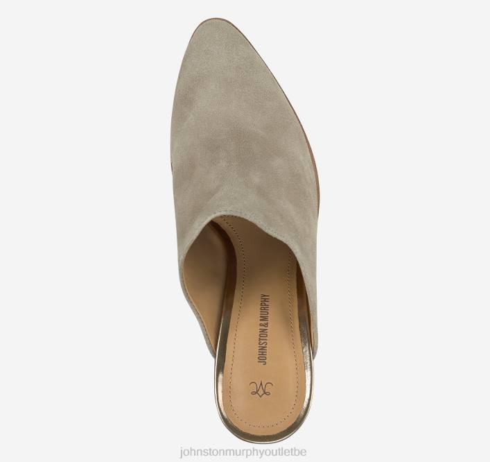 Johnston & Murphy femmes mule trista TXRN1249 chaussures daim italien taupe
