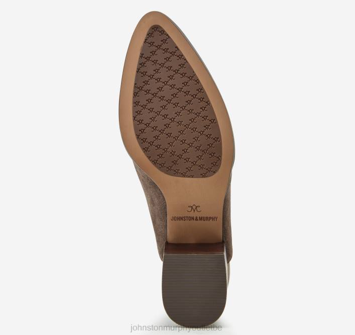 Johnston & Murphy femmes mule trista TXRN1250 chaussures daim gris foncé