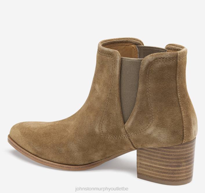Johnston & Murphy femmes trista chelsea TXRN1241 chaussures daim italien marron